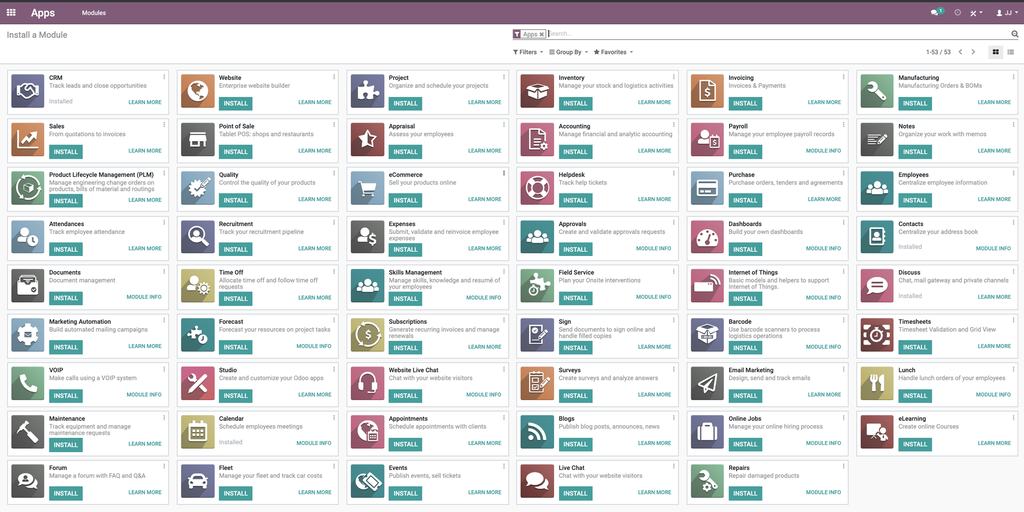 Odoo Hosting (Express) 2 CPU Cores, RAM 2GB, SSD 50GB / month